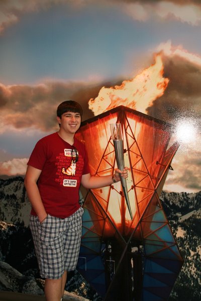 Trip (16).JPG - Kris holding the Olympic torch from the 2002 Winter Olympics.